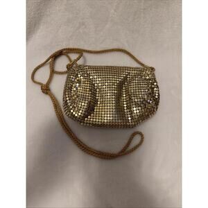 Avon Vintage Gold Metallic Small Evening Handbag Purse